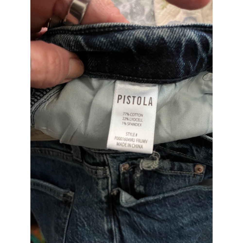 Pistola High-Rise Straight Leg Jeans — Dark Blue Wash - Picture 8 of 8